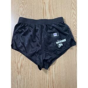 B14-22 Womens Hooters Vintage OG Rare Cheeky Uniform Shorts Black Size Small